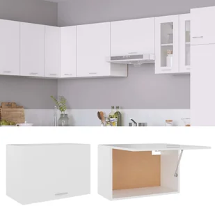 vidaXL Szafka wisząca, biała, 60x31x40 cm, płyta wiórowa - Szafki kuchenne - miniaturka - grafika 3