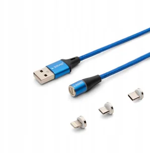 Savio Kabel USB USB Typ C Micro Lighting CL-154 1 m - Kable USB - miniaturka - grafika 2