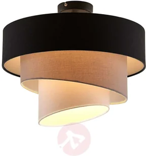 Lindby Coria lampa wisząca, czarna i szara - Lampy sufitowe - miniaturka - grafika 2