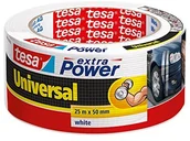Taśmy klejące - TESA extra Power mocna taśma klejąca uniwersalna wzmocniona tkaniną taśma naprawcza szeroka gama zastosowań doskonała przyczepność 25 m x 50 mm, biały 56388-00002-05 - miniaturka - grafika 1