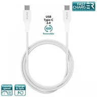 Kable USB - PURO Type-C Charge & Sync Cable - Kabel USB-C 2.0 na USB-C 2.0 do ładowania & synchronizacji danych, 2A, 480 Mbps, 1 m (biały) CUSBCUSBCWHI - miniaturka - grafika 1