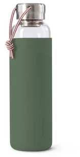 Black+Blum Butelka na wodę Black+Blum 0,6 l oliwkowa szklana GR-WB-M010 - Shakery i bidony sportowe - miniaturka - grafika 2