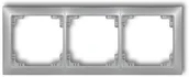 Klawisze i ramki - Karlik Deco Soft srebny metalik ramka 3-krotna 7DRSO-3 7DRSO-3 - miniaturka - grafika 1