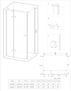 Deante prostokątna 80x100 Arnika KQA 046P - Kabiny prysznicowe - miniaturka - grafika 7