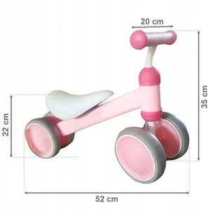 Ecotoys Rowerek biegowy mini rower Practise Pink 922 - Rowerki biegowe Ecotoys Rowerek biegowy mini rower Practise Pink 922 - Rowerki biegowe - miniaturka - grafika 3