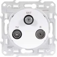 Gniazdka elektryczne - Schneider Gniazdo podtynkowe R/TV/SAT końcowe Odace S520461 białe - miniaturka - grafika 1