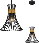 Lampy sufitowe - Globo Lighting ROXY Lampa Wisząca Czarny 1-punktowy Obszar wewnętrzny ROXY 54814H - miniaturka - grafika 1