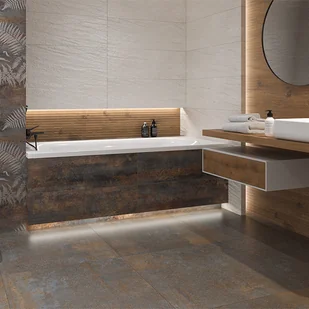 Paradyż Glazura Kalahari 25x75 grys struktura - Płytki ceramiczne - miniaturka - grafika 2