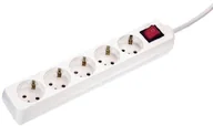 Przedłużacze i rozgałęźniki - As-Schwabe Listwa zasilająca 5 gniazdek z wyłącznikiem i zabezpieczeniem przed dziećmi, kabel 1,4 m, H05VV-F 3G1,5, IP20, do pomieszczeń 35011 - miniaturka - grafika 1