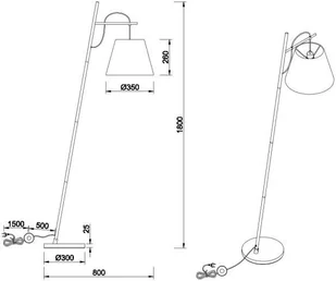 Trio Stojąca LAMPA podłogowa ANDREUS 407500189 salonowa OPRAWA metalowa biała 407500189 - Lampy stojące - miniaturka - grafika 3