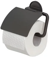Stojaki i wieszaki na papier toaletowy - Tiger Tiger Tune Uchwyt na papier toaletowy z przykryciem z czarnego, szczotkowanego metalu/ Czarny 1326638946 - miniaturka - grafika 1