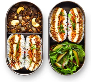 Black+Blum Stalowy pojemnik na żywność Bento Box almond / grey BAM-BT-L016 - Lunch boxy - miniaturka - grafika 12