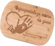 Deski do krojenia - Murrano Bambusowa Deska do Krojenia z Grawerem Najwspanialsza Mama Na Ziemi DSK-BMB1-012 - miniaturka - grafika 1