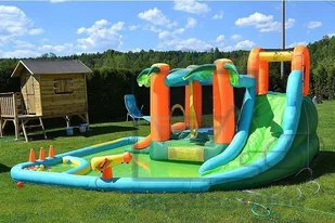 Basenowe centrum zabaw Sharks vodní skluzavka Oasis 7v1 BA022 - Baseny ogrodowe - miniaturka - grafika 13