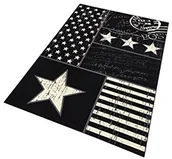 Dywany - HANSE Home hanzeatyckiego Home 102399 dywan, polipropylenu, czarna, 140 x 200 x 0.9 cm 102399 - miniaturka - grafika 1