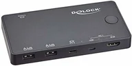 Przełączniki KVM - Delock HDMI/USB-C KVM Switch 4K 60 Hz z USB 2.0 - miniaturka - grafika 1