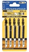 Piły ręczne - DREL Brzeszczoty do wyrzynarek DR-J-T18 75mmx 2,5mm 5szt Typ chwytu "T" - miniaturka - grafika 1
