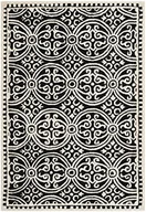 Dywany - Safavieh Marina tekstura dywan, wełna, czarna/kość słoniowa CAM123E-4 - miniaturka - grafika 1