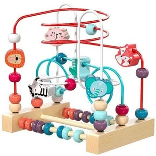 NICEKIDS DREWNIANY Labirynt edukacyjny Zoo przeplatanka KZ0920 - Zabawki interaktywne dla dzieci - miniaturka - grafika 2