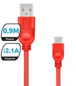 Kable USB - EXC Kabel USB 2.0 eXc WHIPPY USB A M Lightning 8-pin M 0,9m czerwony KKE0KKBU00R0 - miniaturka - grafika 1