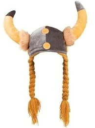Boland Hełm wikinga z rogami i włosami, rozmiar uniwersalny - Dodatki do strojów karnawałowych - miniaturka - grafika 2
