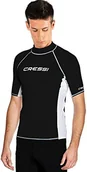 Pływanie - Cressi Rash Guard (UPF) 50 koszulka męska, z krótkim rękawkiem, filtrem UV 50, do pływania lub windsurfingu, czarny XLW476775 - miniaturka - grafika 1