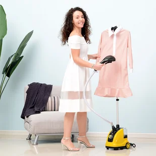 Homcom SZCZOTKA PAROWA PIONOWA 1800 W 1,4 L żółta - Parownice do ubrań - miniaturka - grafika 2