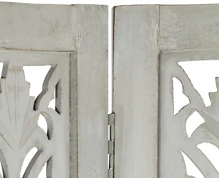 vidaXL Parawan 3-panelowy, rzeźbiony, szary, 120x165 cm, drewno mango vidaXL - Parawany - miniaturka - grafika 4