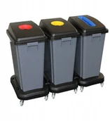 Kosze na śmieci - Merida Zestaw Koszy Do Segregacji Odpadów 3 x 60 L - miniaturka - grafika 1