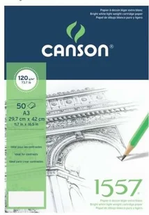 Canson Blok RYSUNKOWY 1557 29,7X42 A3 50 KARTEK 120G 204127409 - Podobrazia, bloki, papiery - miniaturka - grafika 3