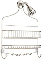 Koszyki łazienkowe - InterDesign 02665eu Cero szerszy do kabiny prysznicowej firmy  Caddy, satynowany/biały 2665 - miniaturka - grafika 1