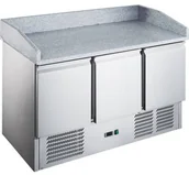 Stoły gastronomiczne - Stalgast Stół Chłodniczy do Pizzy 3-Drzwiowy Bez Nadstawki 368 L - miniaturka - grafika 1