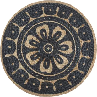 vidaXL vidaXL Ręcznie robiony puf, niebieski, 45 x 30 cm, juta - Pufy i podnóżki - miniaturka - grafika 4