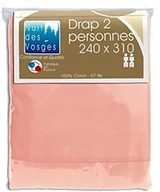 Prześcieradła - Nuit des Vosges Nuit z Wogezów 2103625 cotoval prześcieradło na łóżko Uni bawełna kolor różowy 240x310 cm 2103625 - miniaturka - grafika 1