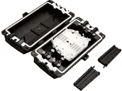 Kable światłowodowe - ALANTEC Mufa światłowodowa płaska przelotowa do 24 spawów - komplet FOM-24K-P - miniaturka - grafika 1