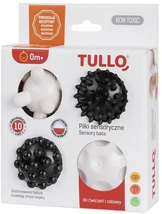 Am Tullo Am Tullo Piłeczki sensoryczne czarno-białe 4szt - Zabawki zręcznościowe - miniaturka - grafika 5