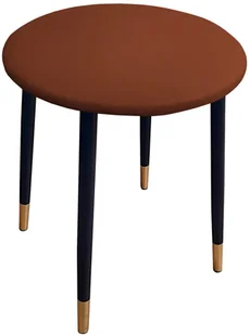 Taboret TRIX D3 jasny brąz podstawa czarna/złota - Taborety i hokery - miniaturka - grafika 2