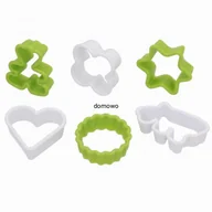 Formy do ciast - PLASTIKOWE FOREMKI wykrawacze CIASTEK- 6 szt- - miniaturka - grafika 1