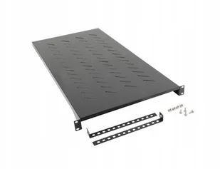 Lanberg Półka do szaf 19&quot 1200mm czarna 1U/483x900mm udźwig do 25kg montaż 4-punktowy AK-1013-B - Szafy rack - miniaturka - grafika 2