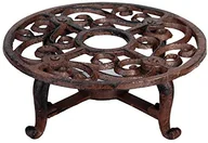 Dekoracje domu - Esschert Design podgrzewacz, płyta podgrzewająca w stylu antycznym, wykonane z żeliwa, w kolorze brązowym, ok. 19 cm x 19 cm x 7,1 cm, brązowy, ilość: 1 szt. CB27 - miniaturka - grafika 1