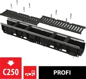 Syfony - Alca PLAST Alcaplast Odwodnienie zewnętrzne 100 mm z obramowaniem metalowym ruszt żeliwny C250) AVZ103-R202 ! - miniaturka - grafika 1