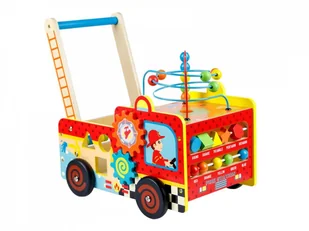 HH POLAND DREWNIANY CHODZIK EDUKACYJNY STRAŻ POŻARNA PCHACZ HH-HM013238 - Pchacze - miniaturka - grafika 2