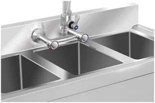 Royal Catering Stół ze zlewem - 3 komory RCHS-5 RCHS-5 - Stoły gastronomiczne - miniaturka - grafika 2