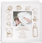 Albumy fotograficzne - NA Murrano Album Zdjęcia GRAWER Prezent Dla Dziecka ALB-SO-WH-CO2-006 - miniaturka - grafika 1