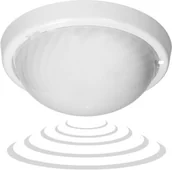 Oprawy, klosze i abażury - Alfa 7070T/MAT MS/PL, oprawa oświetleniowa z mikrofalowym czujnikiem ruchu, 75W, E27, IP44, IK10, poliwęglan mleczny A2210-MP-HF - miniaturka - grafika 1