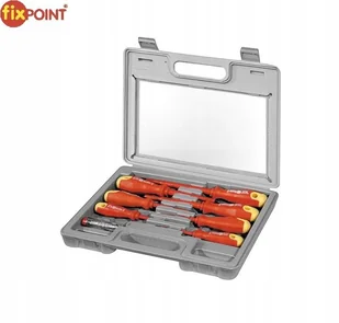 FixPOINT Zestaw Fixpoint 7 wkrętaków, 1 próbnik napięcia w walizce 77113 - Narzędzia sieciowe - miniaturka - grafika 2