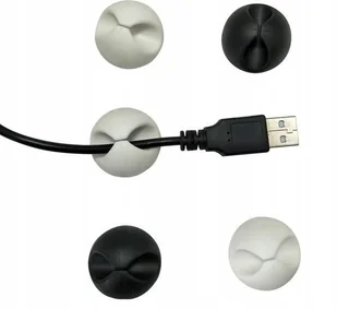 DRect Ateneum Uchwyt do kabli samoprzylepny biały - Przyborniki na biurko - miniaturka - grafika 3