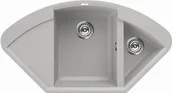 Zlewozmywaki - Elleci Ellici EASY CORNER Aluminium M79 METALTEK LMYCOR79 - miniaturka - grafika 1