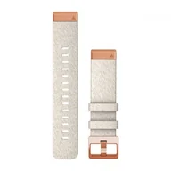 Akcesoria do pulsometrów i zegarków sportowych - Garmin Nylonowy pasek Garmin Quick Fit 20 mm - Fenix 5s/5s+/6s/7s - kremowy z różowozłotym zapięciem [010-13102-09] 010-13102-09 - miniaturka - grafika 1