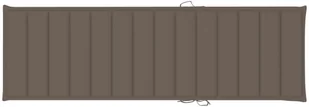 vidaXL Leżak z poduszką w kolorze taupe, impregnowane drewno sosnowe! 3065857 - Leżaki ogrodowe - miniaturka - grafika 6